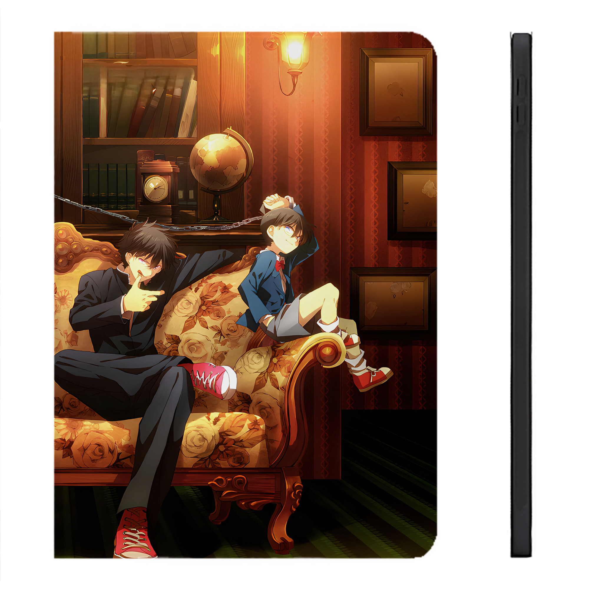 （画像用） 名探偵コナン Detective Conan IPadケース ペンホルダー付き ブックスタイルデザイン